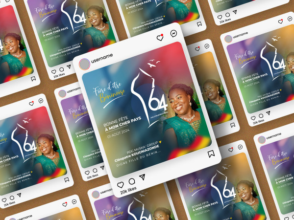 Fête de l'Indépendance du Bénin – Flyer Événementiel