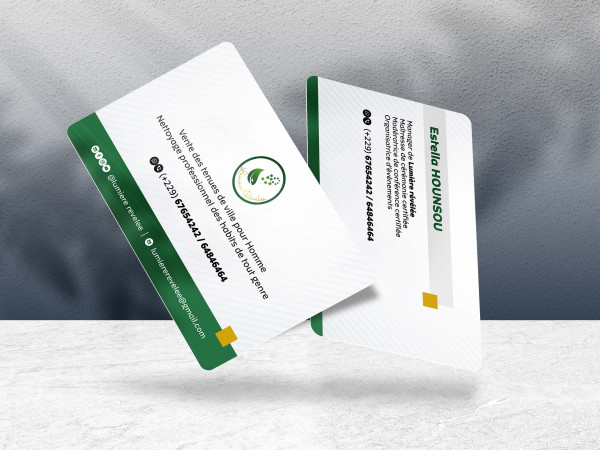 Lumière Révélée – Cartes de Visite Recto/Verso
